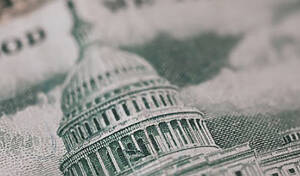 Pay Raise 2022 - image: capitol hill on the back of dollar bill