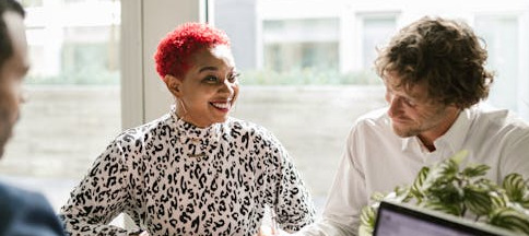 Enrolling in Federal Employee Health Insurance ; image: couple enrolling